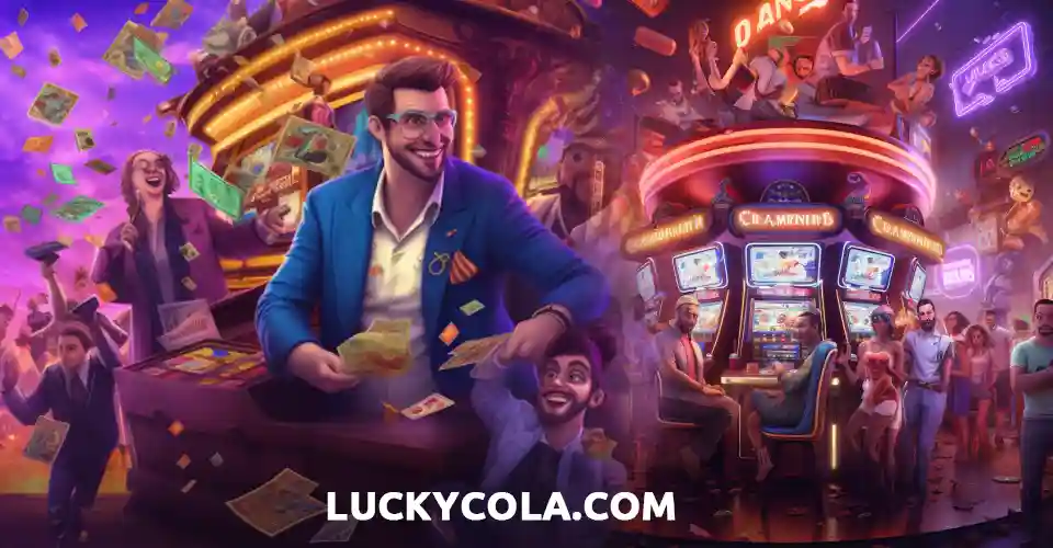 You can register and log in at either 'LuckyCola.Com' or 'Lucky-Cola.Com'.